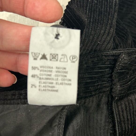 TRANSIT PAR SUCH women’s Tapered Trouser PANTS in black corduroy - Picture 7 of 12